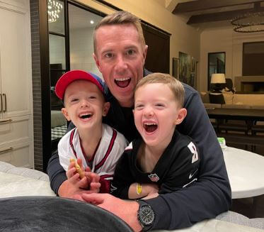 Sarah Marshall husband Mathew Ryan and twins.